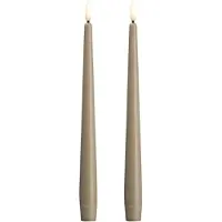 Moods & More LED taper candle - Slim - Kit grey - 23x250 mm - 2 pcs