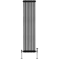 MonsterShop Tradisjonell 2-kolonne radiator - 1800 x 382 mm - Svart