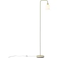 QAZQA Skandinavisk gulvlampe beige med hvitt glass - Wisp