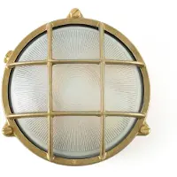 Faro Utendørs vegglampe Noray, messing, Ø 19 cm, IP44