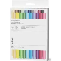 Cricut Ultimate - Twin-tip-markør - assorterte farger - vannbasert blekk - 0.4 mm / 1 mm - fin (en pakke 20)