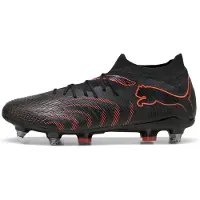 Puma FUTURE 9 MATCH MxSG Football Boots Unisex, Shoes, Black/Glowing Red/Strongray, 44