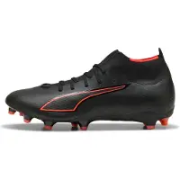 Puma ULTRA 6 MATCH+ FG/AG Football Boots Unisex, Shoes, Black/Red, 45