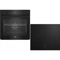Beko BBSE 17300B komfyrsett, 4 funksjoner, 4 keramiske soner, rustfritt stål