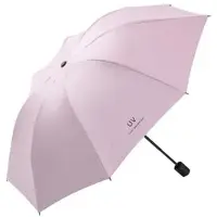 Mtp Products Anti-UV kompakt sammenleggbar paraply for sol og regn - rosa