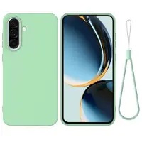Mtp Products Samsung Galaxy A37 Flytende silikon-deksel med håndstropp - grønn