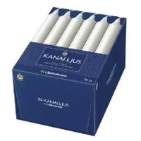 Multi Channel kronelys Ø24x200 mm, 6 t brennetid, hvit, 4-pk x 30 stk.
