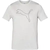 Puma TAD ESSENTIALS Heather Cat Tee Men, Clothing, Light Gray Heather, M