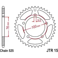 JT Sprockets Jtr 15 Bakre Tannhjul