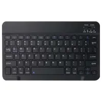 Mtp Products Ultratynt, stillegående Bluetooth-tastatur for PC, nettbrett, iPad, telefon, TV - svart