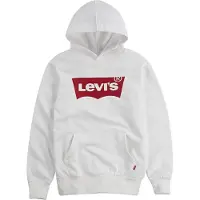Levi's Hettegenser - Flaggermusvinge - Hvit m. Logo - - 6 år (116) - Hettegenser