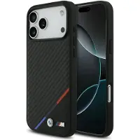 BMW M Carbon Tricolor Line MagSafe-etui til iPhone 17 Pro Max – svart