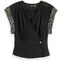 Scotch & Soda Wrap Kort Ermet Bluse