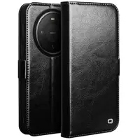 Qialino Huawei Mate 80 Classic Lommebok-deksel I Lær - Svart
