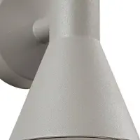 LUCANDE utendørs vegglampe Xalor, grå, IP65, metall, GU10