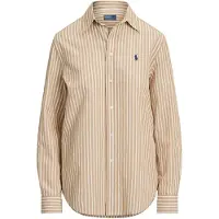 Ralph Lauren for woman. 211971514501 Cotton and linen shirt Classic Fit brown (M), Casual, Long sleeve