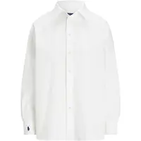 Ralph Lauren for woman. 211968219001 White oversize cotton shirt (L), Casual, Long sleeve