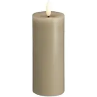Moods & More LED pillar candle - Melted Kit grey - 49x125 m