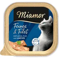 Miamor Sparepakke Feines & Filet 32 x 100 g - Fjærkre Pur & laks