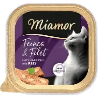 Miamor Feines & Filet 16 x 100 g - Fjærkre pur & ris