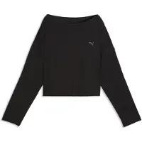Puma CLOUDSPUN Rib Slouch Boxy Tee Women, Clothing, Black, XL