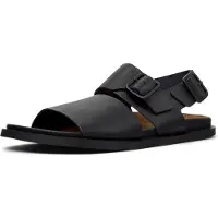 Camper for man. K101092-001 Lluc Leather Sandals black (42), Flat, Buckle, Casual