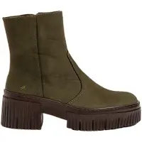 Art for woman. 113741222003_0G3 Leather ankle boots 1374 green (39), 3 to 5 cm, Zip, Casual