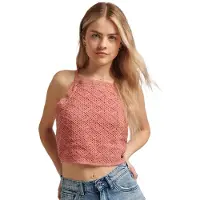 Superdry Vintage Crop Crochet Ermeløs Topp