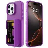 Mtp Products iPhone 16 Pro Max Hybrid-deksel med Speil og Kortholder - Lilla