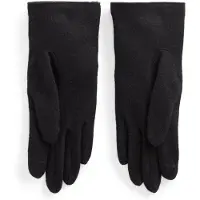 Ralph Lauren for woman. 454833075001 Black Two Button gloves (M), Casual, Wool