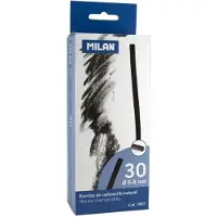 Milan Eske 30 Naturlige Kullstifter (sylindrisk Ø 6-8 Mm)