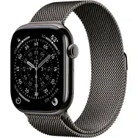 Apple Watch Series 11 GPS + Cellular 46mm Slate Titanium Case with Slate Milanese Loop - S/M
