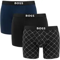 BOSS for man. 50549856 Set 3 Plain Boxers black (M), Homewear, Cotton