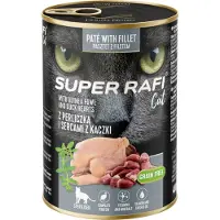 SUPER RAFI Super Sterilised Cat 12 x 400 g - Perlehøns & andehjerter