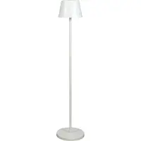 Konstsmide LED-akku-gulvlampe Pomezia, hvit, 124 cm, IP54, USB