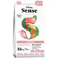 Dibaq Sense Grain Free Kitten Kalkun-og Laksekattemat 1.5kg