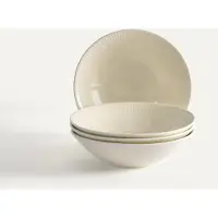 Fyrklövern Nordic Dawn skål 19 cm 4-pk, Strå