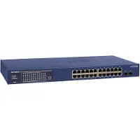Netgear Smart GS724TPP - Switch - L3 Lite - smart - 24 x 10/100/1000 (PoE+) + 2 x Gigabit SFP - stasjonær, rackmonterbar - PoE+ (380 W)