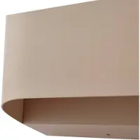 LINDBY utendørs LED-vegglampe Lenore, beige, metall, 36,5 cm