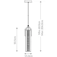 Quintiesse LED-hengelampe ESPADA, polert krom, Ø 15 cm, metall/glass