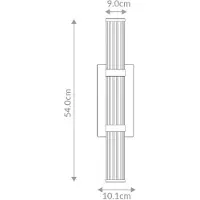 Quintiesse utendørs LED-vegglampe FAYTON, svart, høyde 54 cm metall IP44