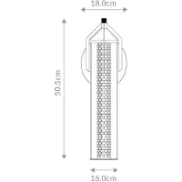Quintiesse LED-vegglampe ESPADA, polert krom, Ø 16 cm, metall IP44