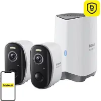 Baseus N1 Plus 2k 2-cam Kit Videoovervåkingssett