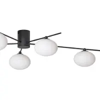 LINDBY Valisa taklampe, svart, 5-lamper