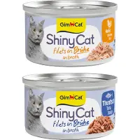 GimCat ShinyCat Filet i buljong 6 x 70 g - Kylling