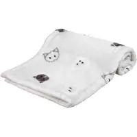 Trixie Mimi mykt plysjteppe, lysegrått - L 70 x B 50 cm