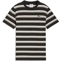 Puma Essentials Striped Tee Youth, Clothing, Black, 9-10Y