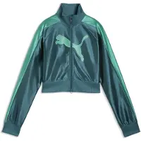 Puma FUTURE..ARCHIVE T7 Cropped Track Jacket Women, Clothing, Emerald Ice, XS