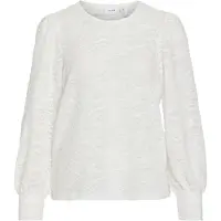Vila Fina O-neck Top Langermet Bluse