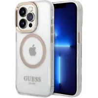GUESS GUHMP14XHTRMD iPhone 14 Pro Max 6,7" gull/gull hardcase Metal Outline Magsafe